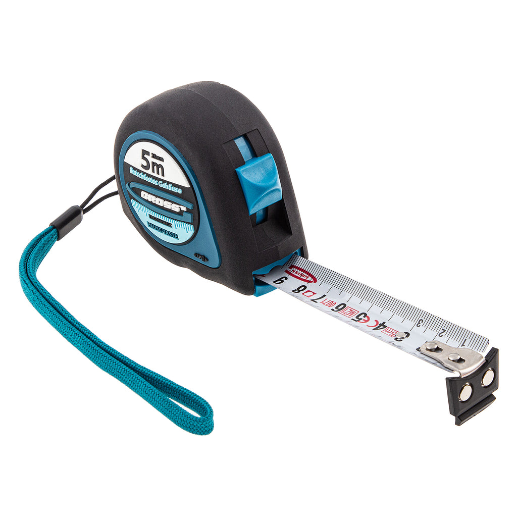 Ролетка Ergonomisch,  5 м х 25 мм, магнитен гумиран накрайник GROSS