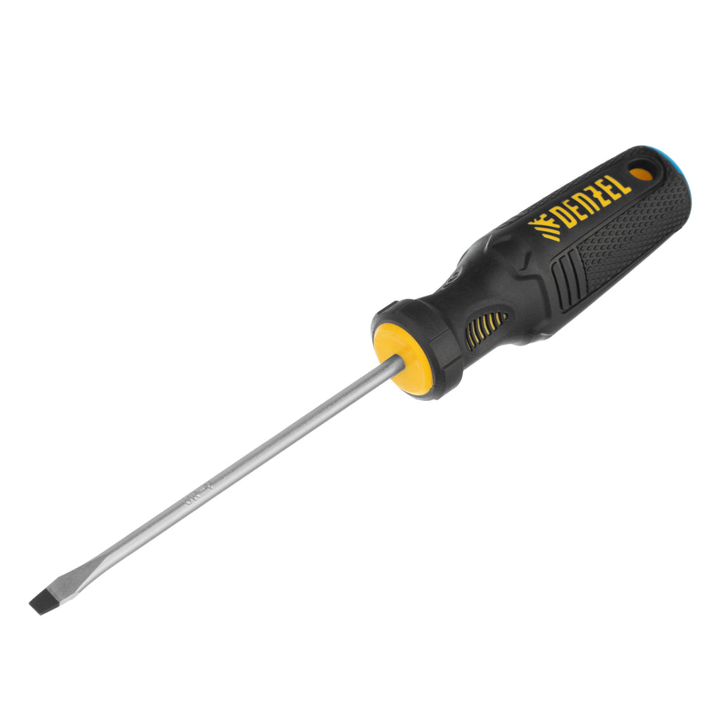 Отвертка SL4х100, S2, трикомпонентна дръжка DENZEL