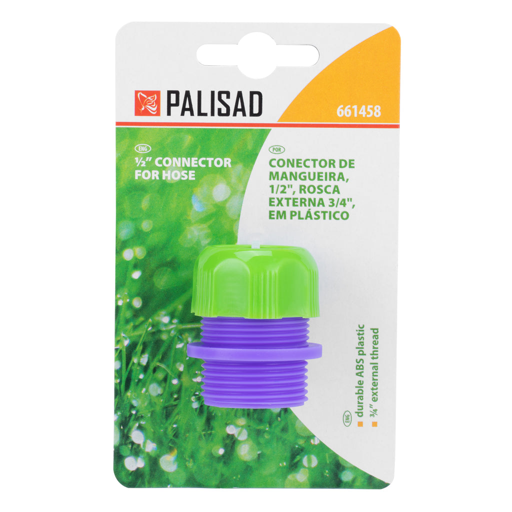 Съединител за маркуч 1/2", външна резба 3/4", пластмасов Palisad