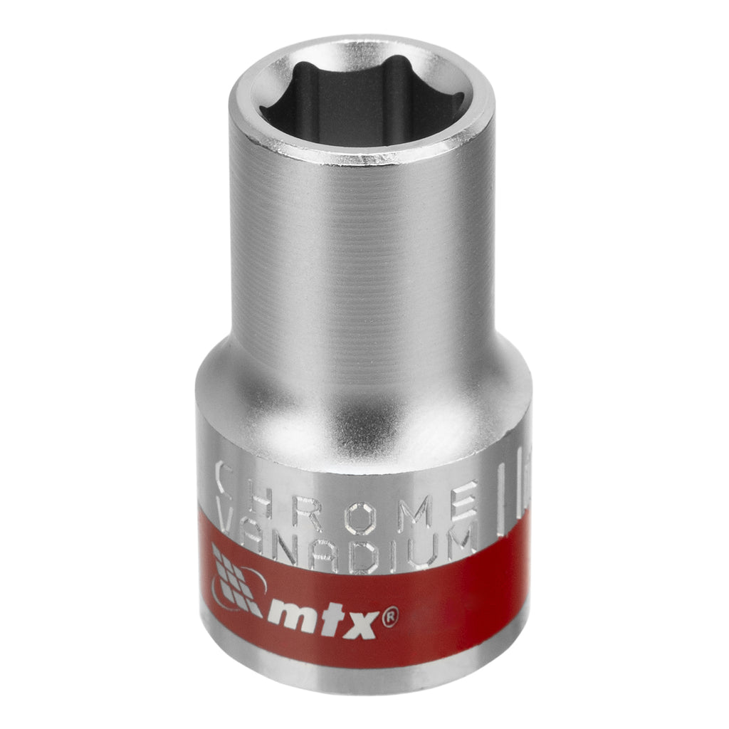 Вложка, 1/2", 11 мм, шестостенна, CrV, хромирана MTX