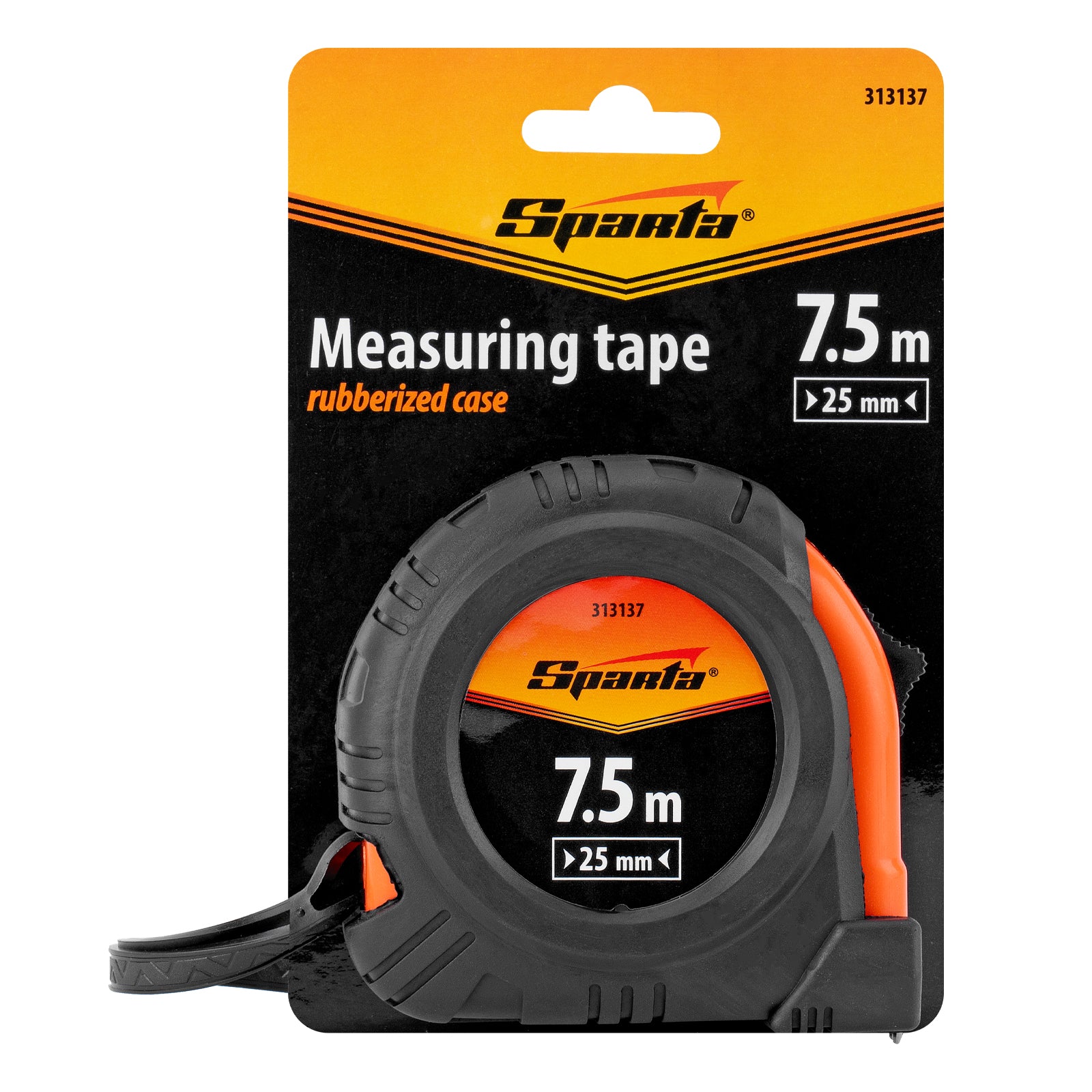 Ролетка Elastica, 7.5 м x 25 мм, гумирано тяло, CE SPARTA