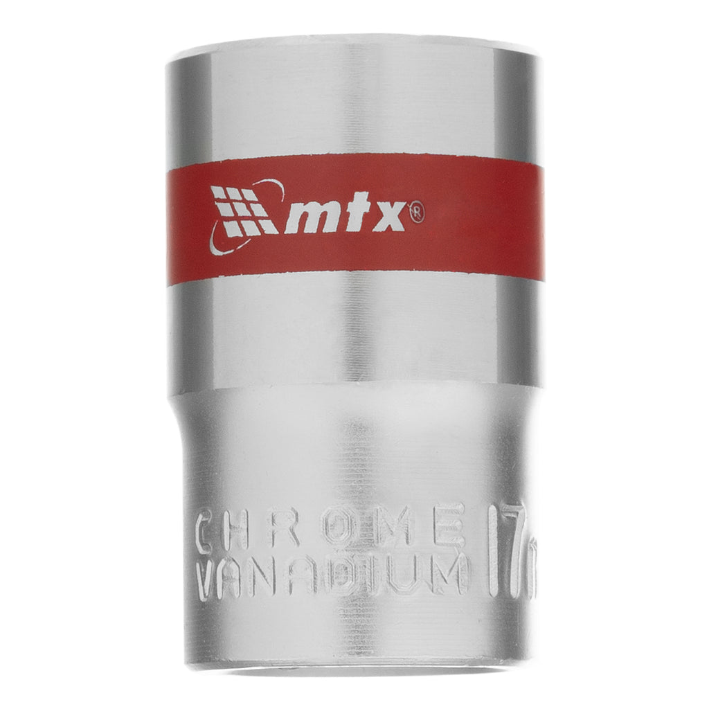 Вложка, 1/2", 17 мм, шестостенна, CrV, хромирана MTX