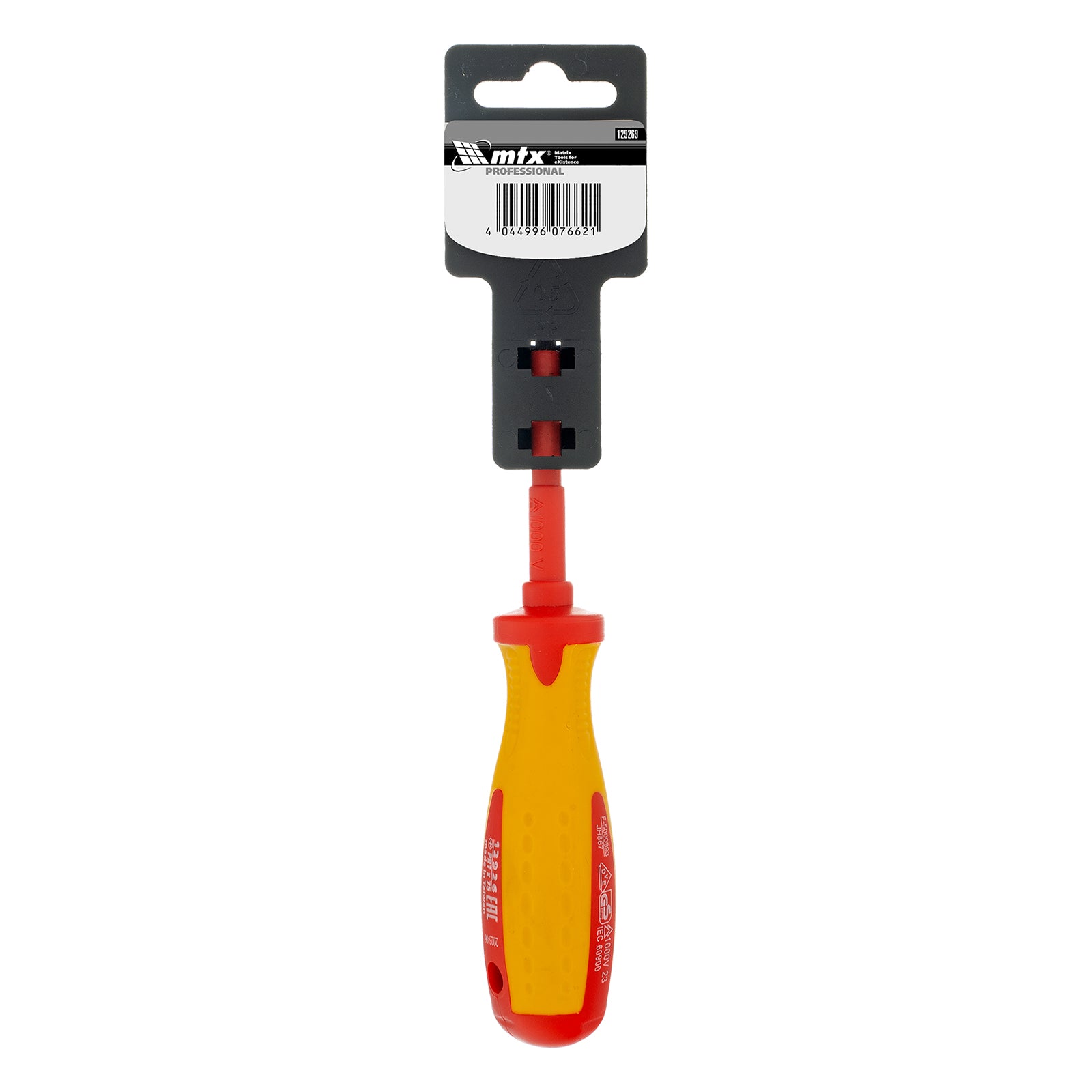 Отвертка Insulated, PH1 х 75 мм, CrMo, до 1000 V, двукомпонентна дръжка MTX
