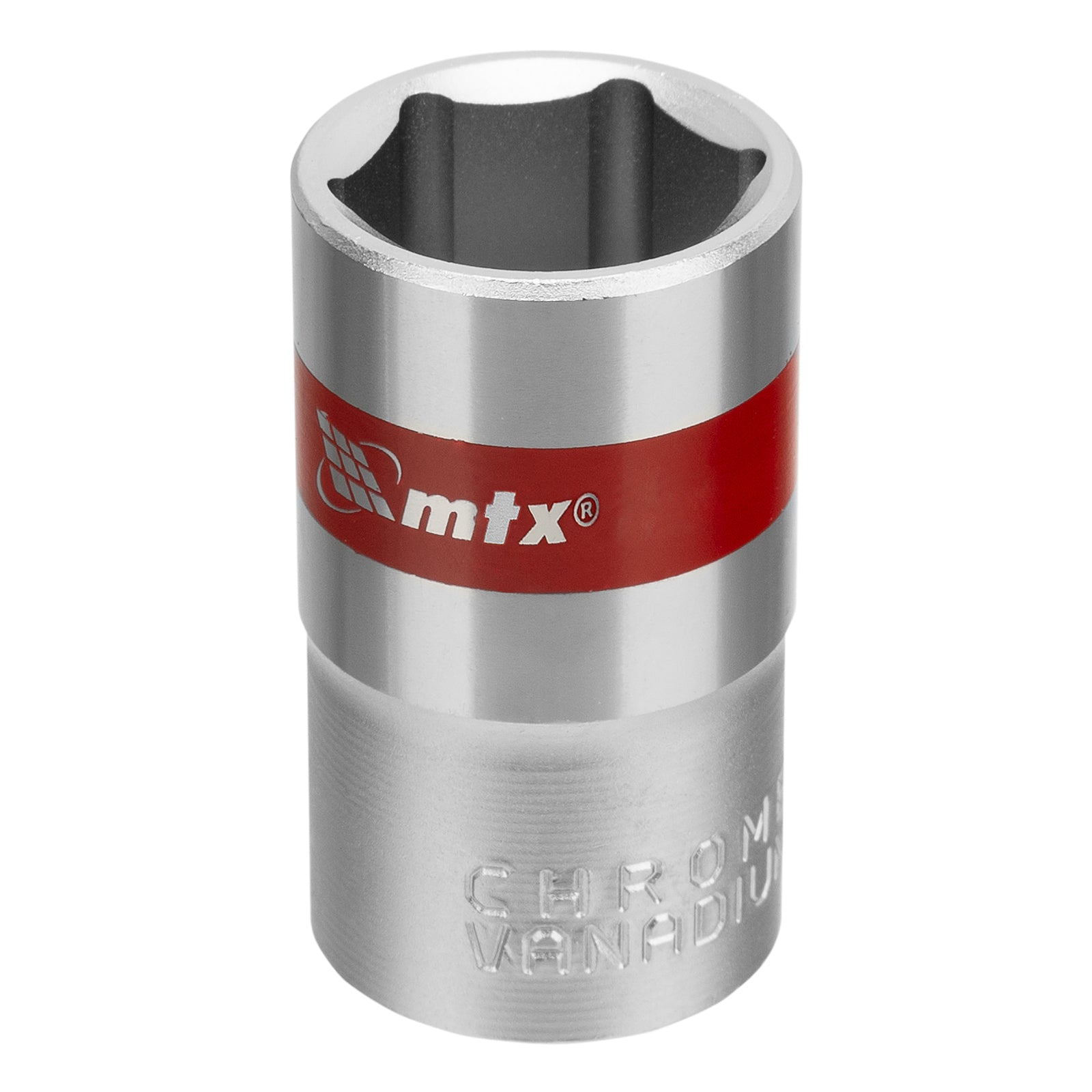 Вложка, 1/2", 16 мм, шестостенна, CrV, хромирана MTX