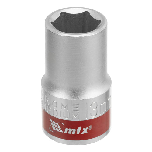 Вложка, 1/2", 13 мм, шестостенна, CrV, хромирана MTX