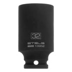 Вложка ударна, удължена, 6-стенна 32 мм, 1/2", CrMo  STELS