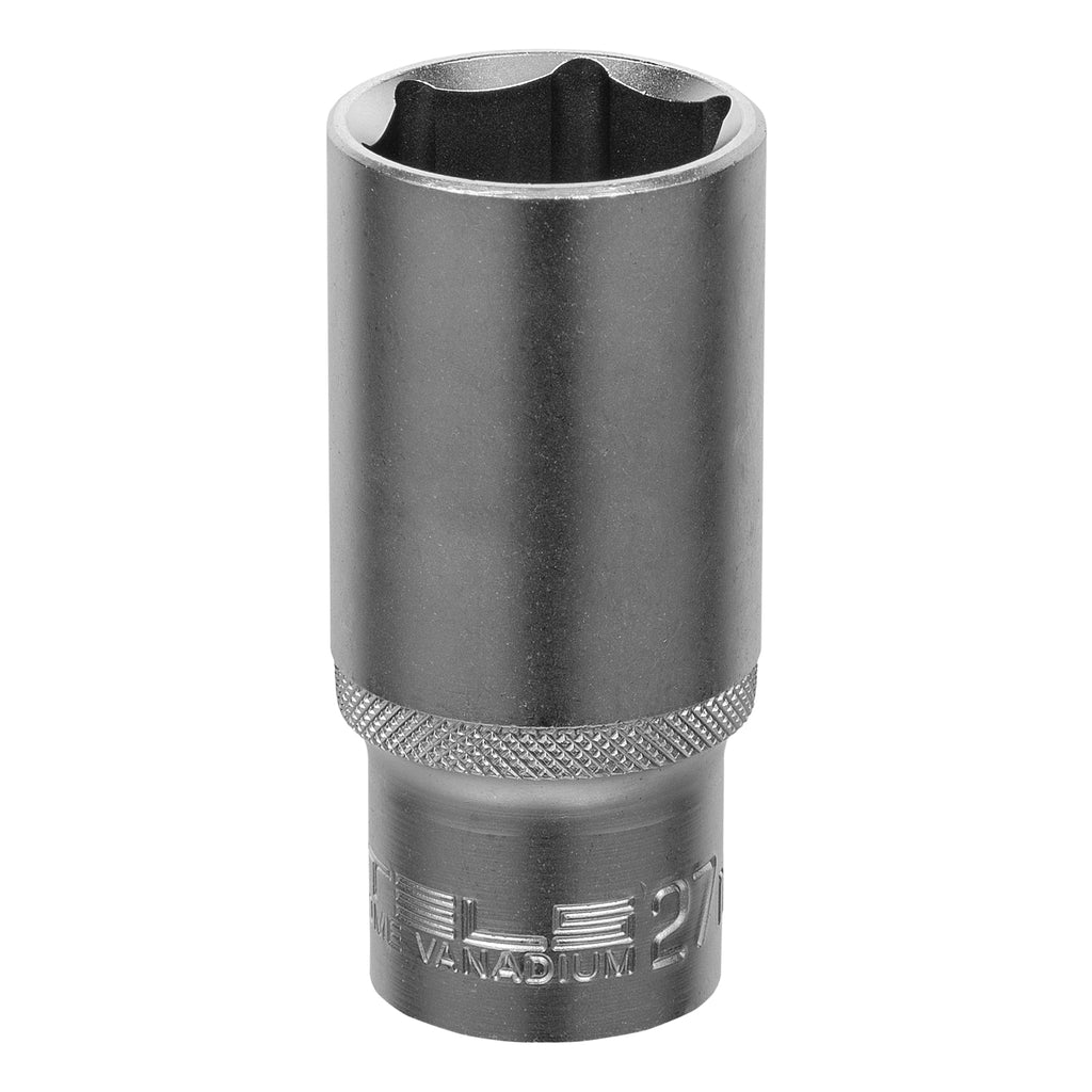 Вложка ударна, удължена, 27 мм, 6-стенна, CrV, 1/2"  STELS
