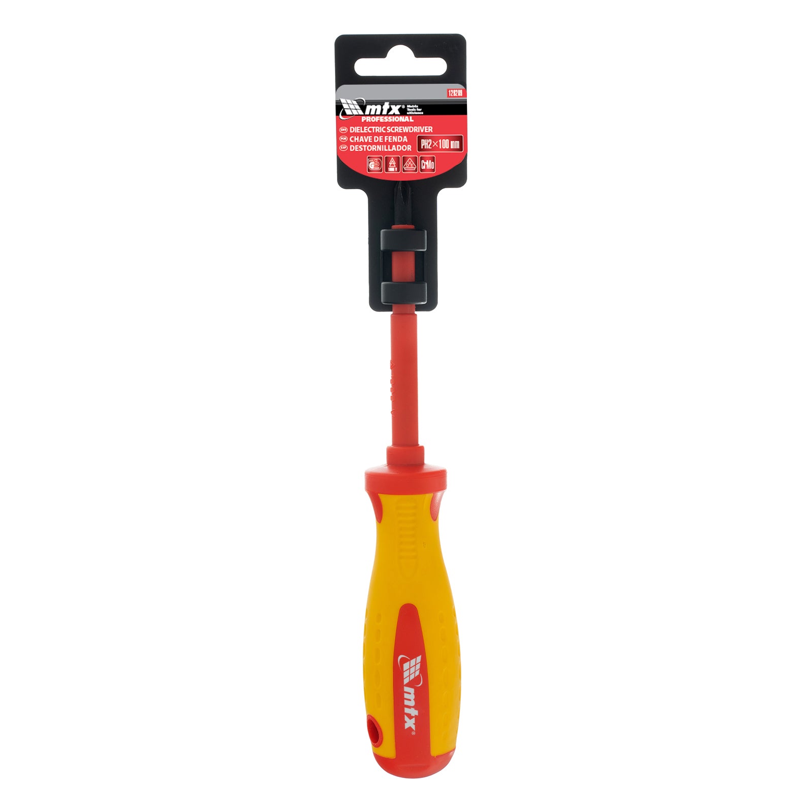 Отвертка Insulated, PH2 х 100 мм, CrMo, до 1000 V, двукомпонентна дръжка MTX