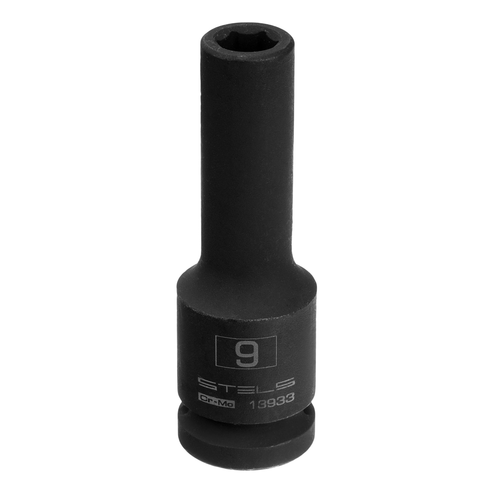Вложка ударна, удължена, 6-стенна 9 мм, 1/2", CrMo  STELS
