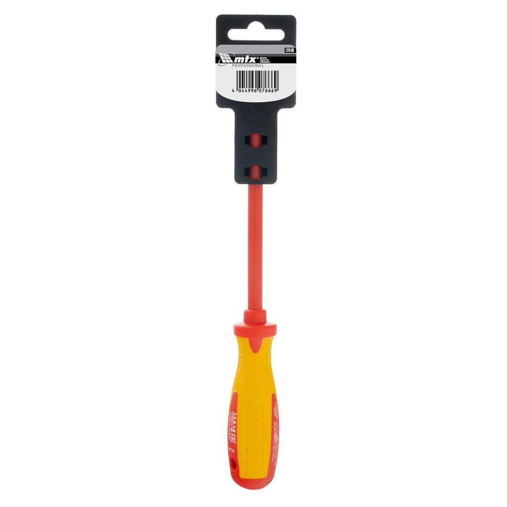 Отвертка Insulated, SL5,5 х 125 мм, CrMo, до 1000 V, двукомпонентна дръжка MTX
