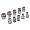 К-т вложки, 1/2", 12-стенни, CrV, 10 бр., 10-24 мм MTX