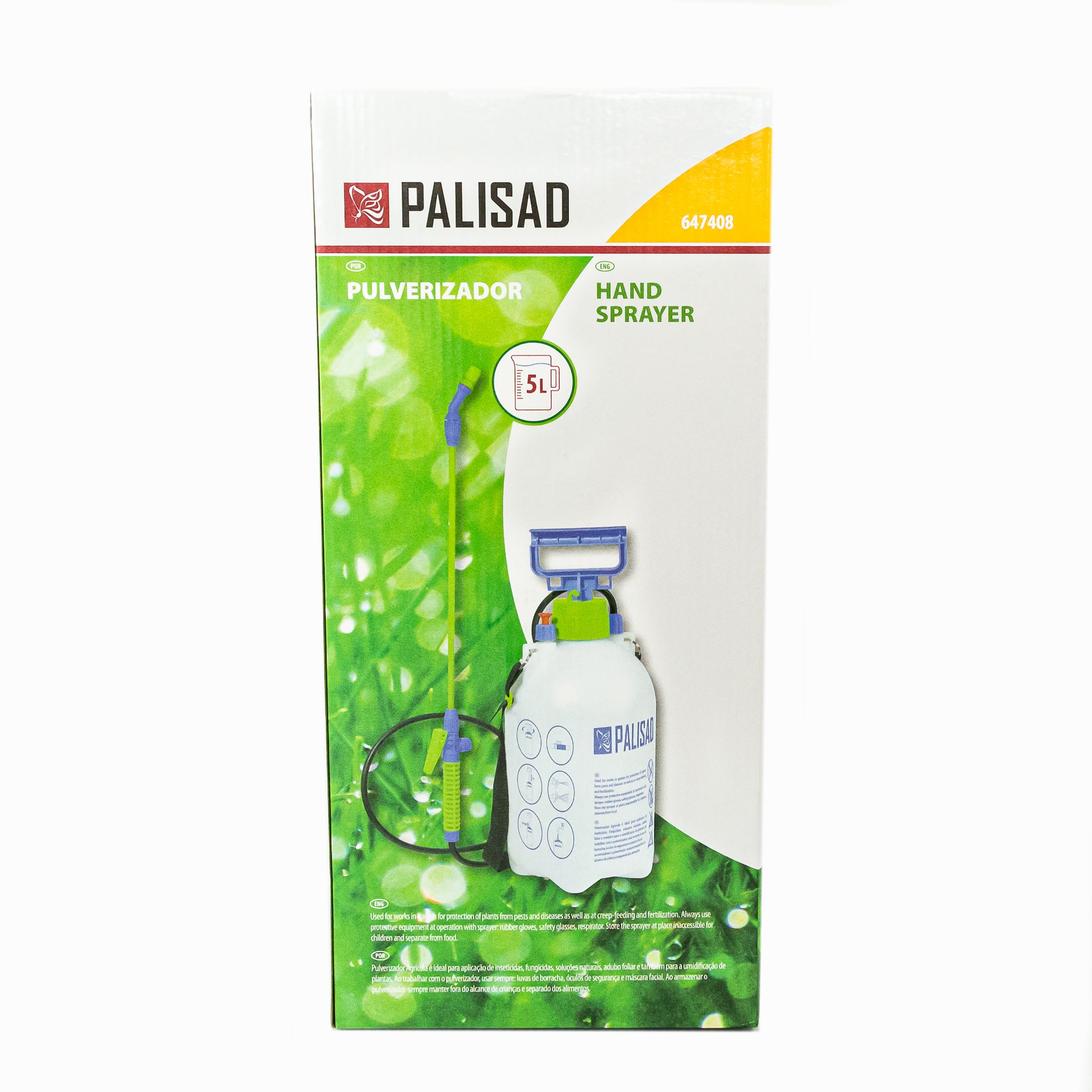 Пръскачка, 5 л, ръчна, с помпа, маркуч и разпръсквач Palisad