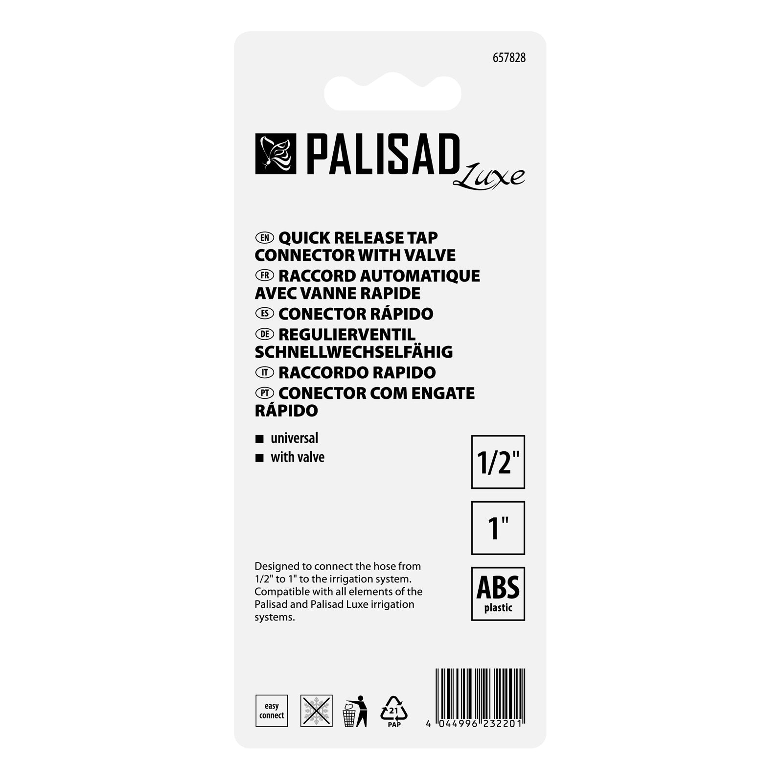 Съединител, бързо освобождаващ се, за кран, с превключвател, LUXE PALISAD