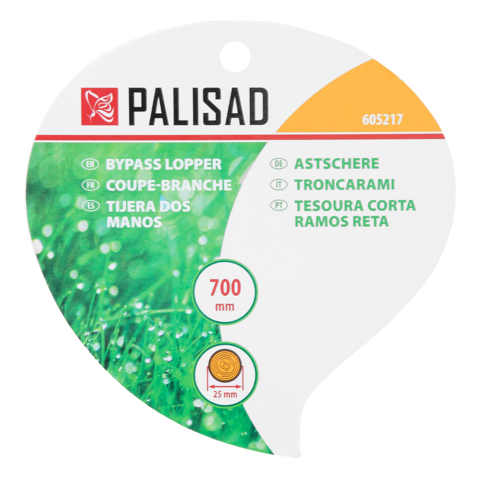 Ножица за клони, прав рязез, 700 мм, стоманени гумирани дръжки Palisad