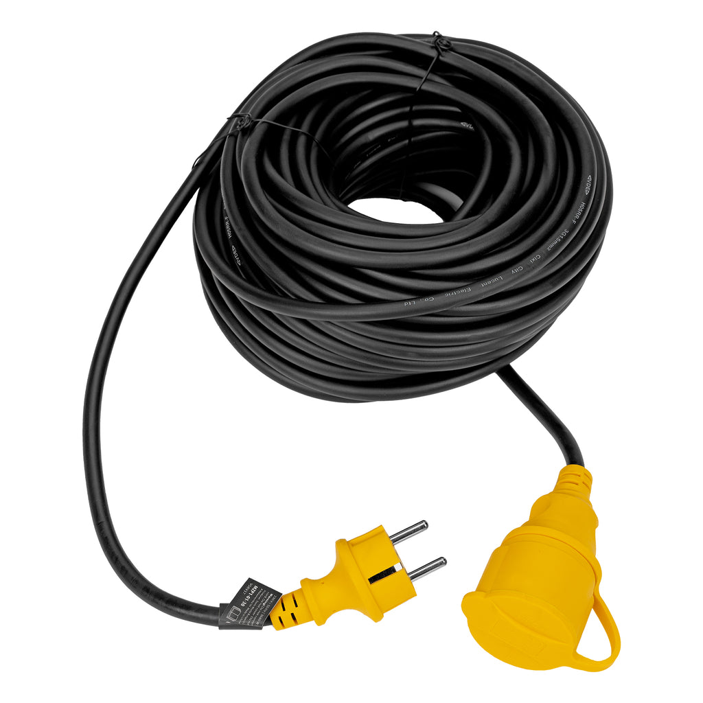 Удължител захранващ, 30m, 1 гнездо, IP44, H05RR-F, 3G*1.5mm, 16A// Denzel