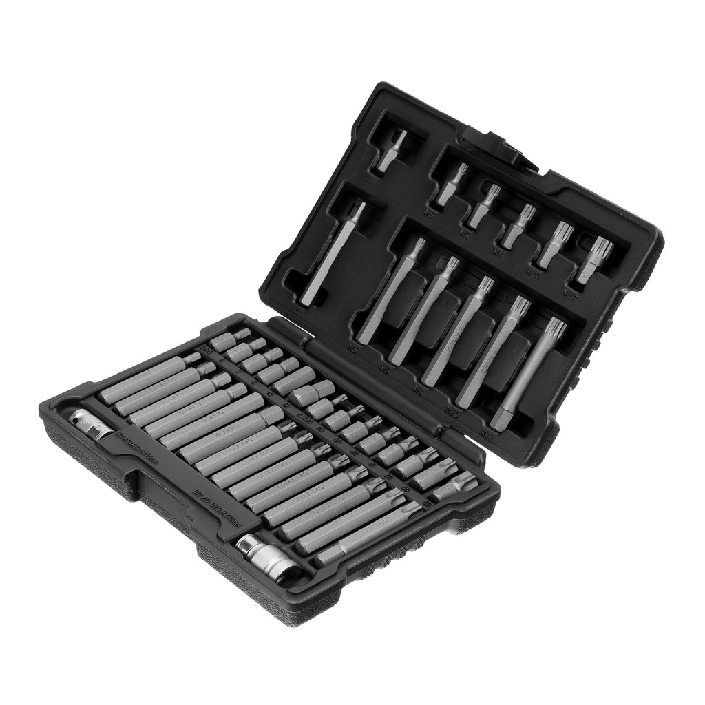 К-т битове HEX, TORX, SPLINE, шестостенна опашка 3/8",CrV, 42 бр.  STELS