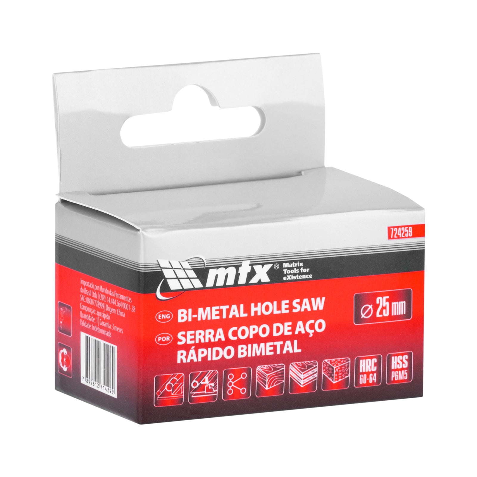 Боркорона Bimetal, 25 мм MTX