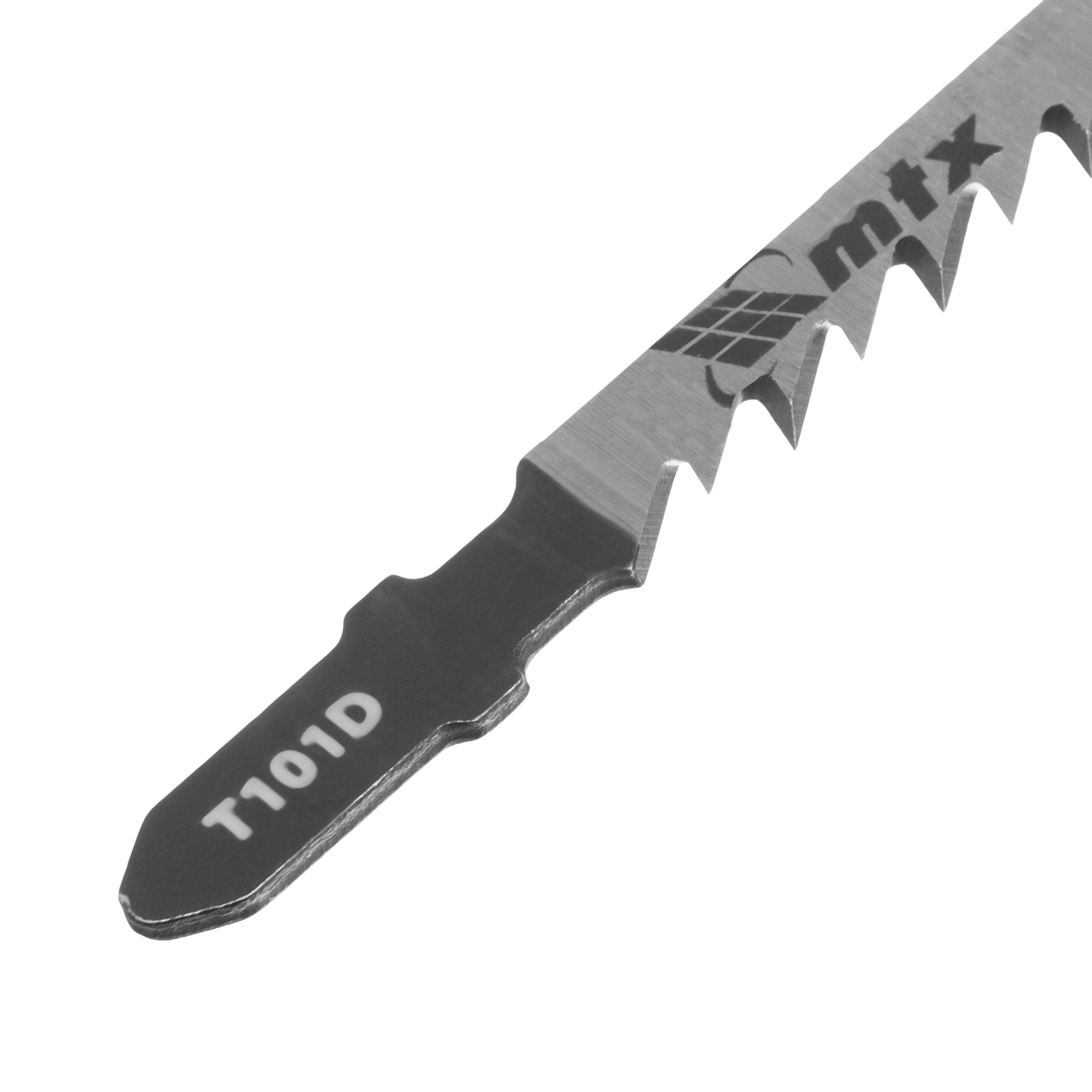 Ножове за прободен трион за дърво, 3 бр., T101D, 75 х 4,0 мм, HCS MTX
