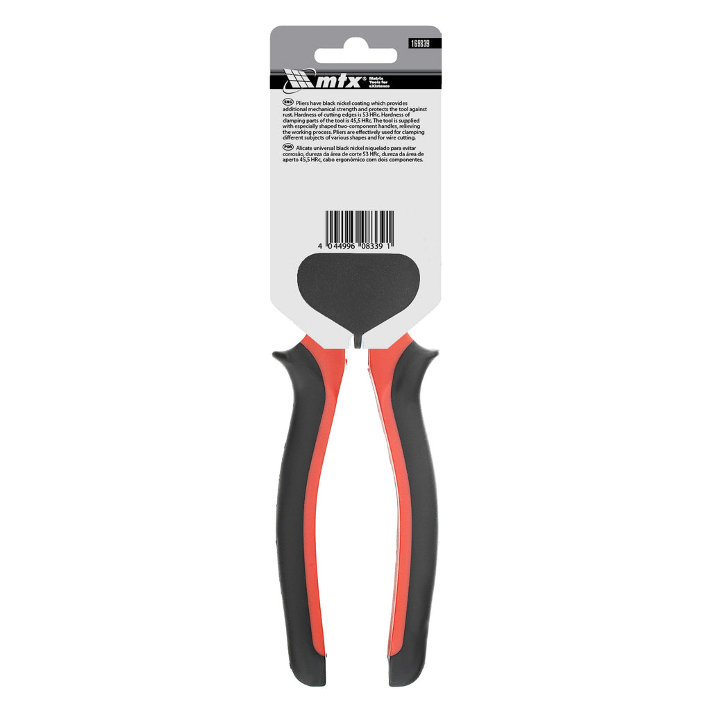 Клещи комбинирани Black Nickel, 200 мм, двукомпонентни дръжки MTX