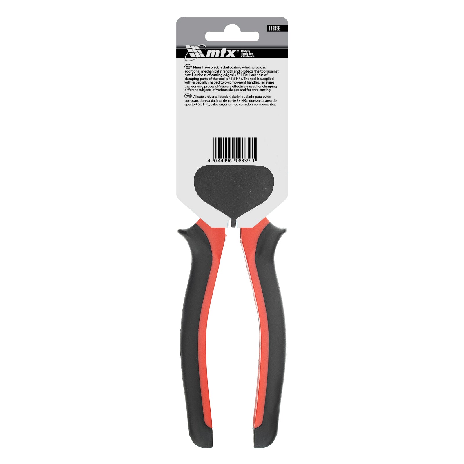 Клещи комбинирани Black Nickel, 200 мм, двукомпонентни дръжки MTX