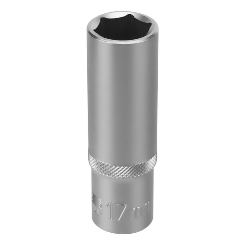 Вложка ударна, удължена, 17 мм, 6-стенна, CrV, 1/2"  STELS