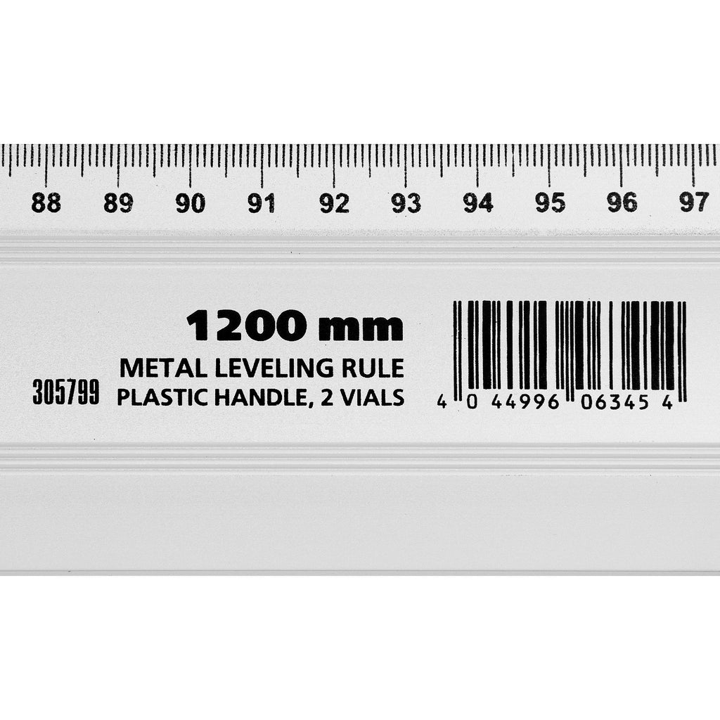 Линия-нивелир, 1200 мм, метална, пластмасова дръжка, 2 либели MTX