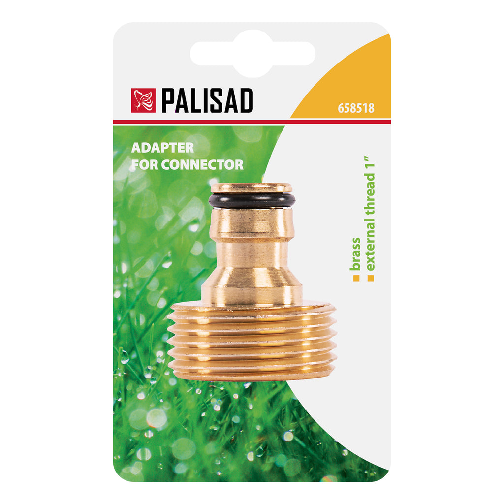 Адаптер за кран, външна резба 1", месингов Palisad
