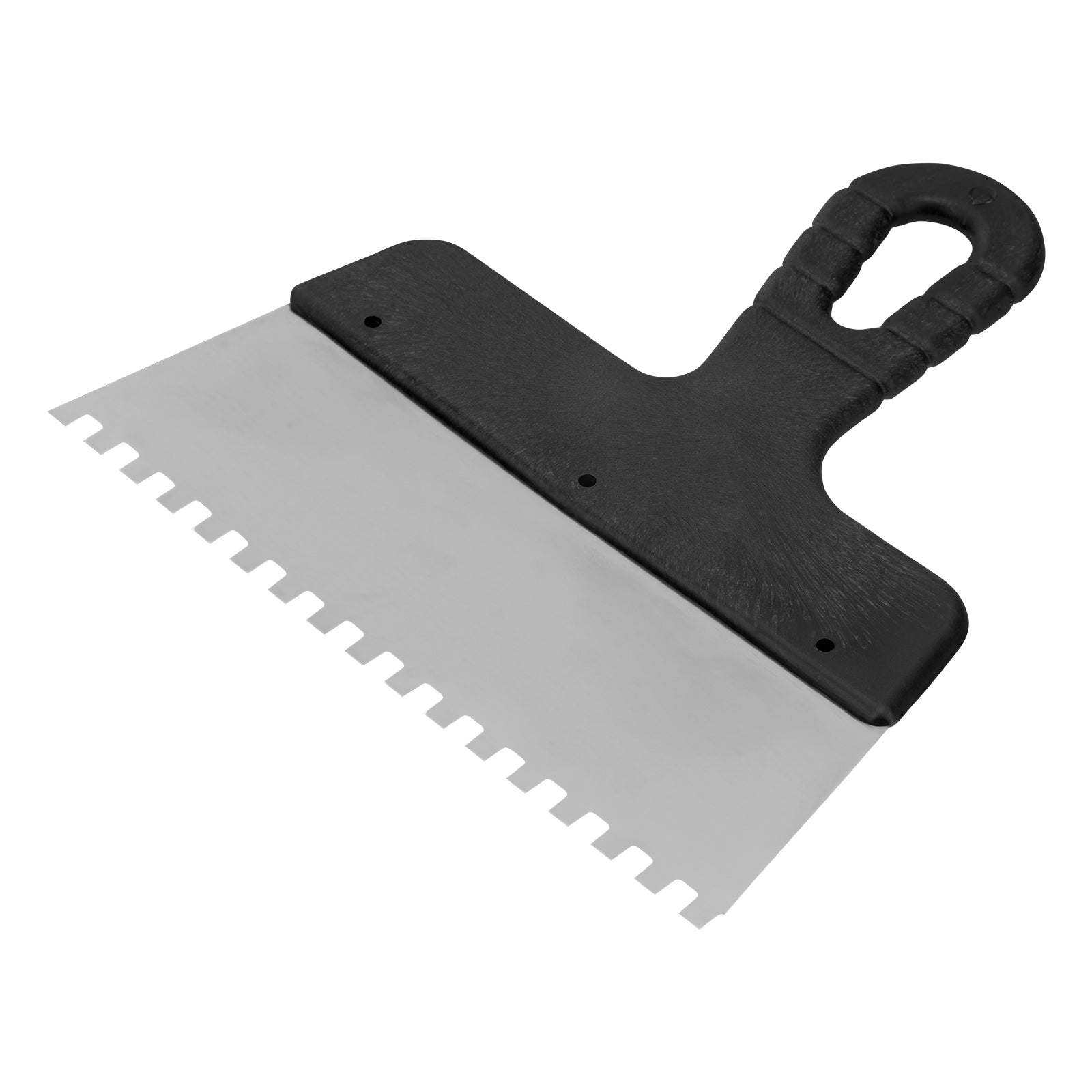Шпакла назъбена, стоманена, 200 мм, зъб 6 х 6 мм, пластмасова дръжка