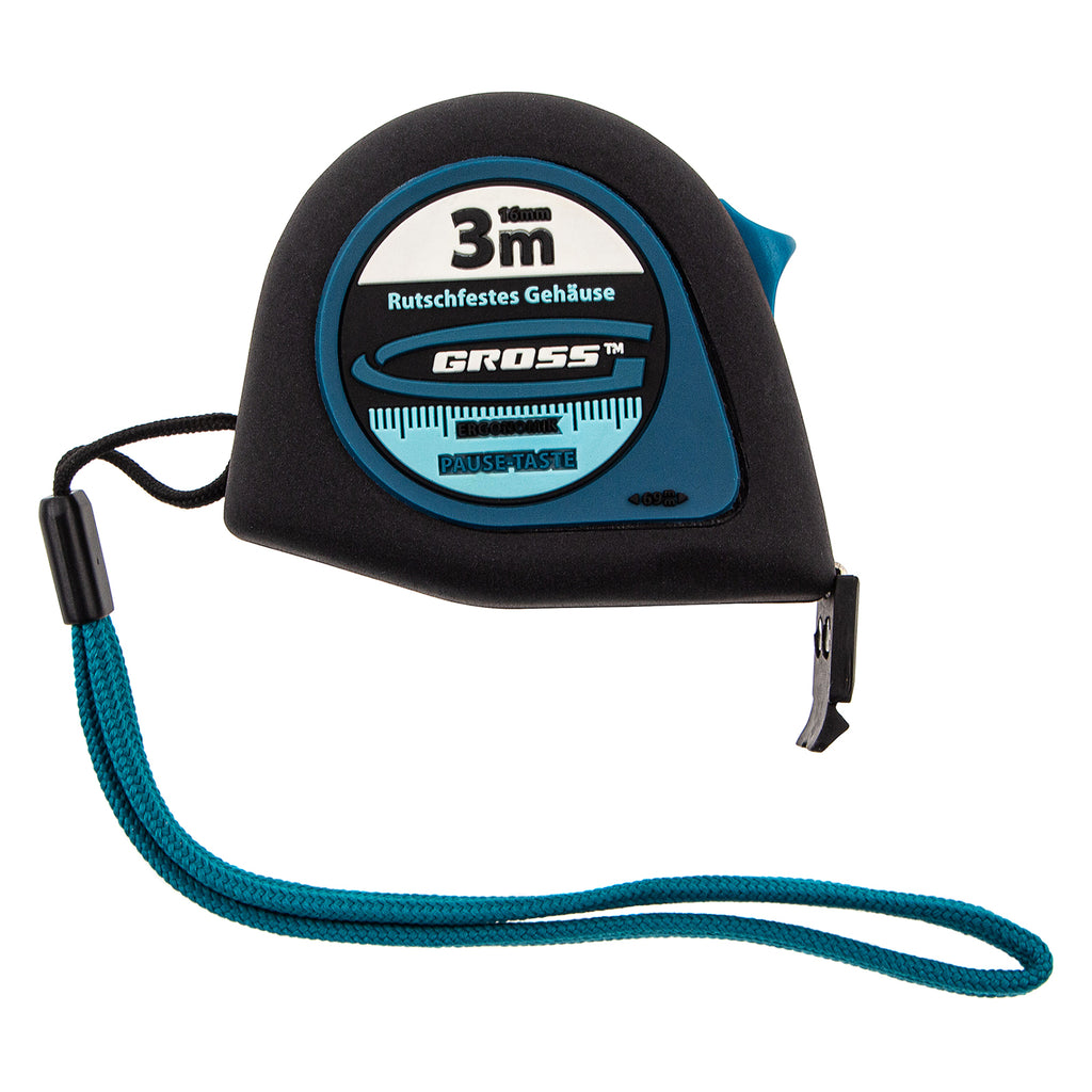Ролетка Ergonomisch,  3 м х 16 мм, магнитен гумиран накрайник GROSS