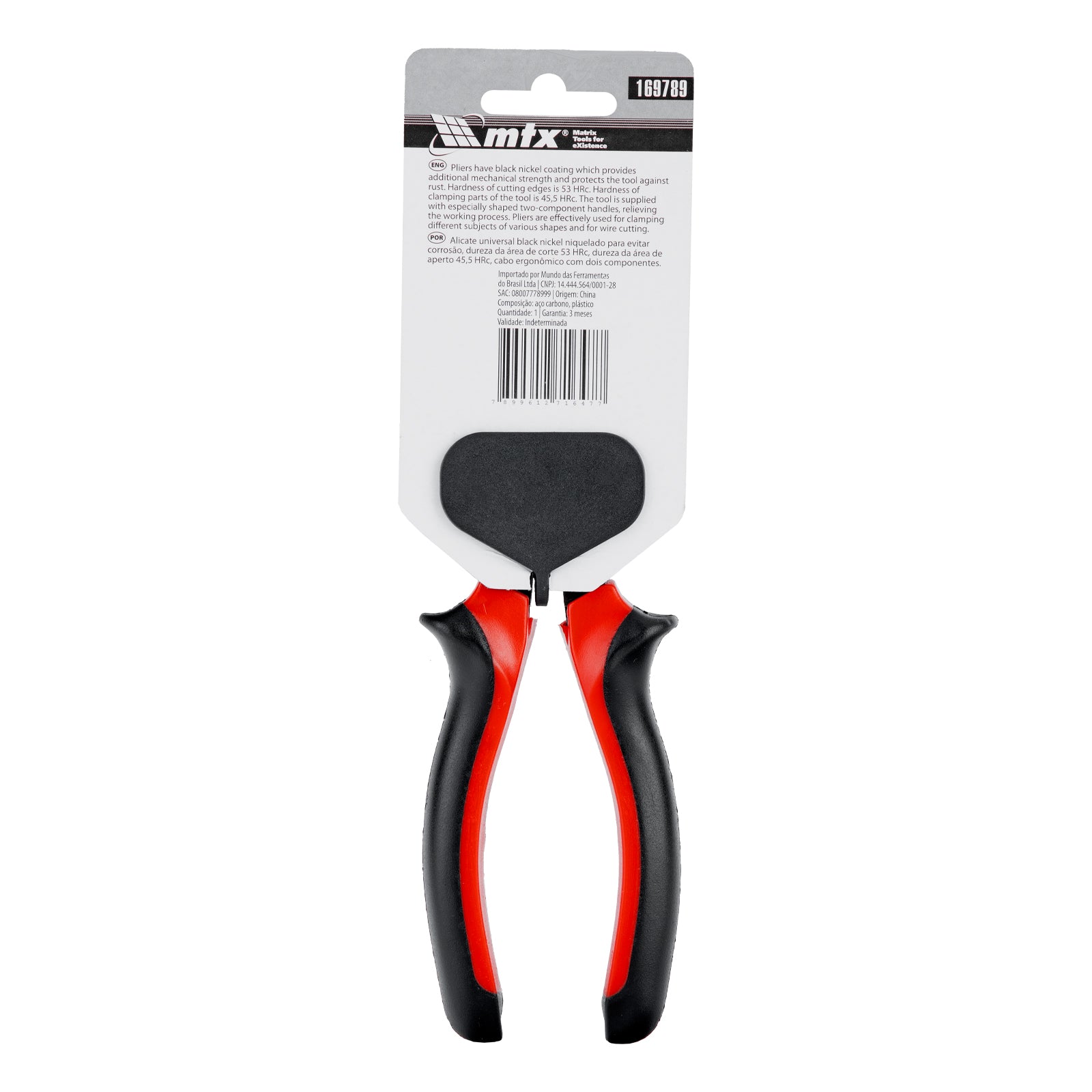 Клещи комбинирани Black Nickel, 160 мм, двукомпонентни дръжки MTX