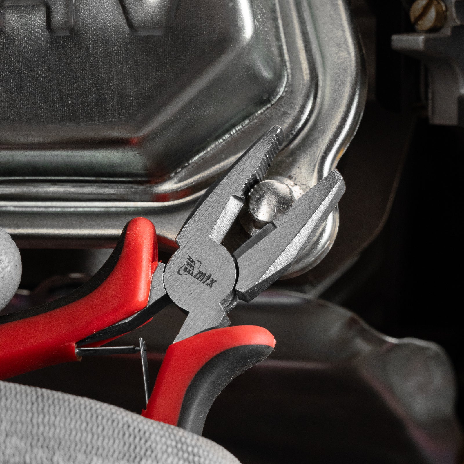 Клещи комбинирани Mini, 130 мм, никелирани, двукомпонентни дръжки MTX