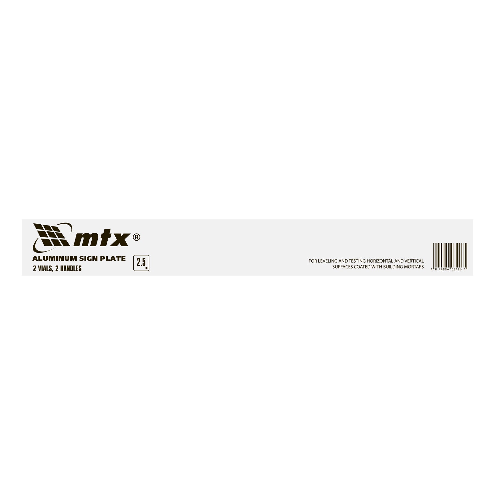 Мастар алуминиев с либели, L 2,5 м, 2 дръжки MTX