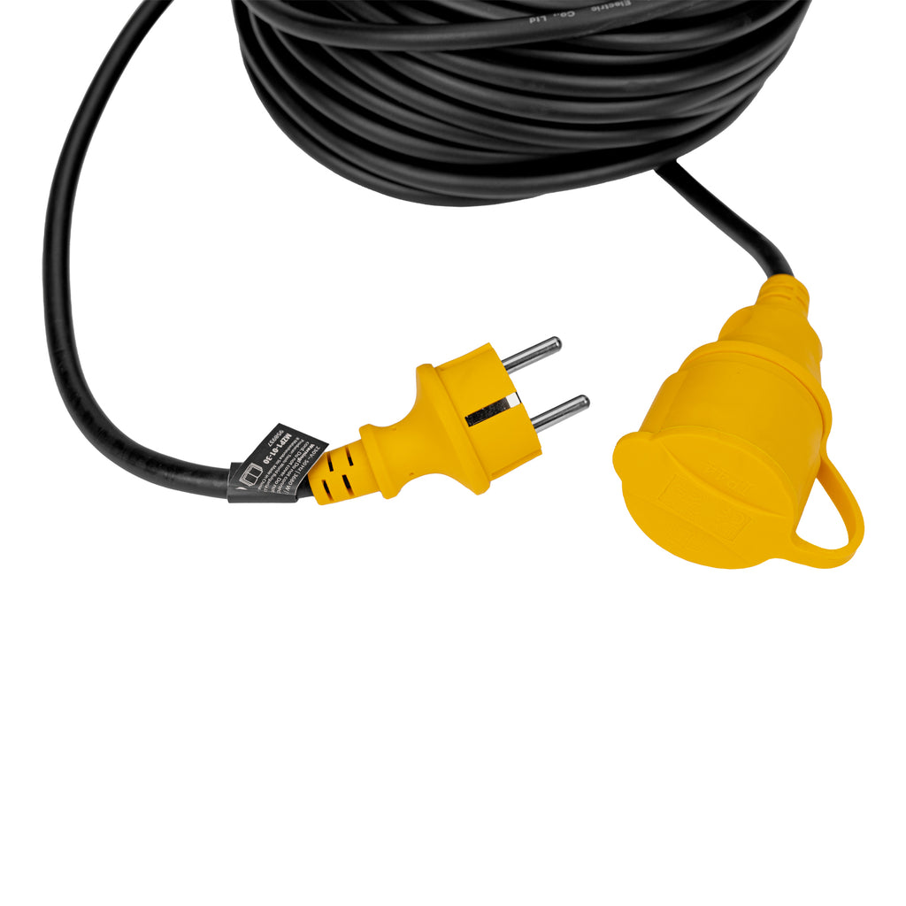 Удължител захранващ, 30m, 1 гнездо, IP44, H05RR-F, 3G*1.5mm, 16A// Denzel