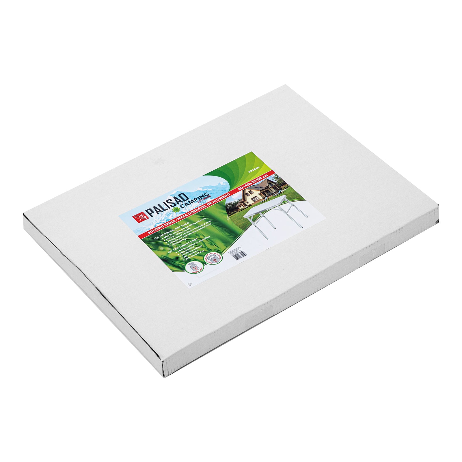 Маса алуминиева, сгъваема, с плот МДФ 600х450х250/590 мм Palisad