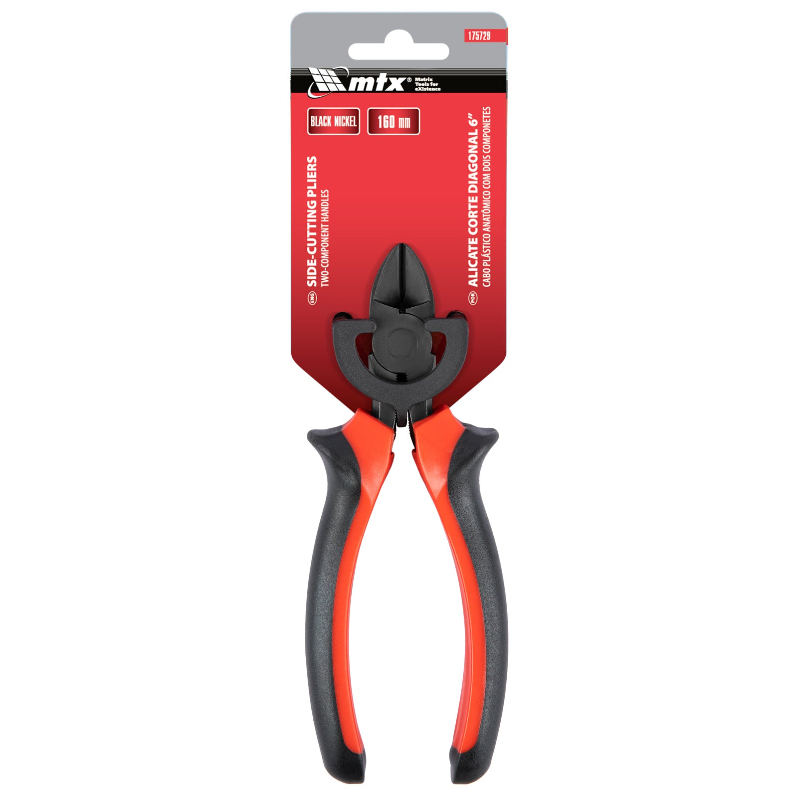Клещи резачки странични Black Nickel, 160 мм, двукомпонентни дръжки MTX