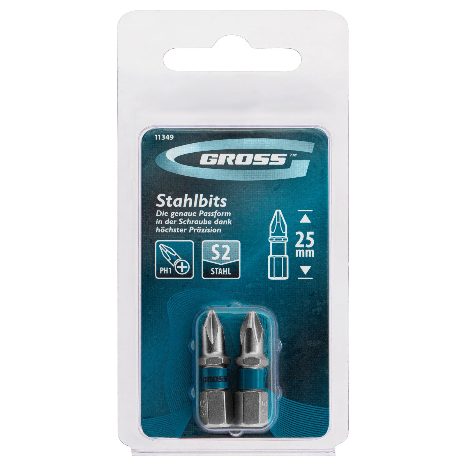 К-т битове PH1 х 25 мм, стомана S2, 2 бр. Gross