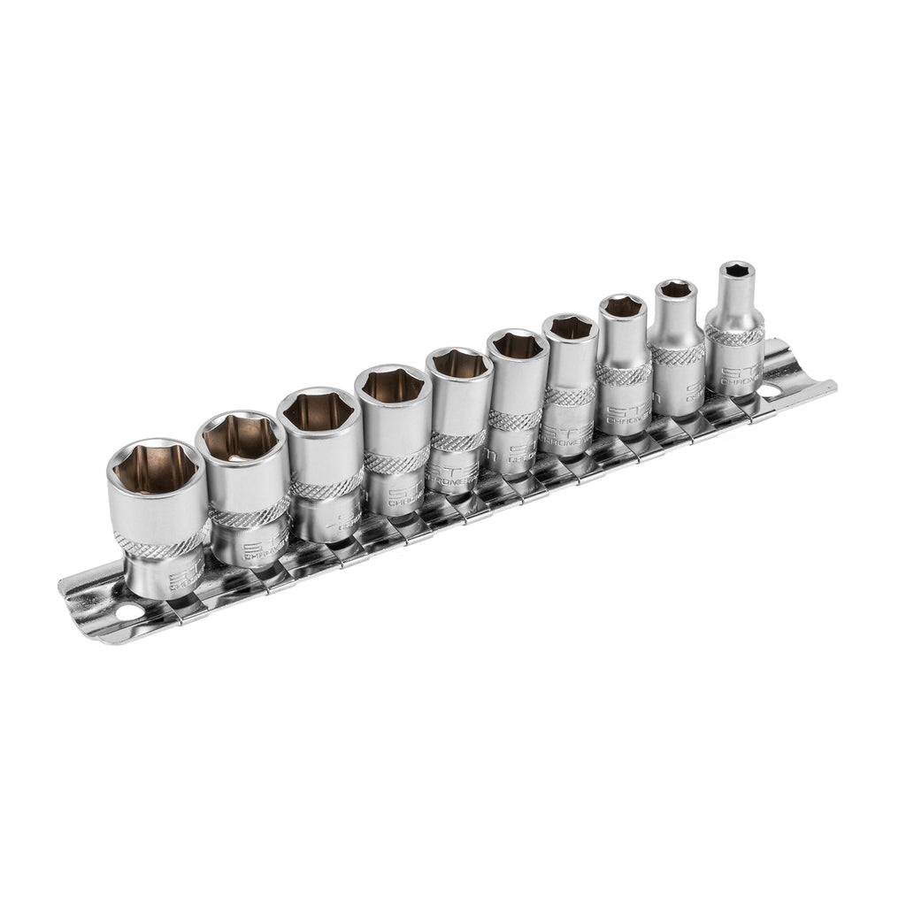 К-т вложки 1/4", 6-стенни, CrV, 10бр., 4-13мм Stels