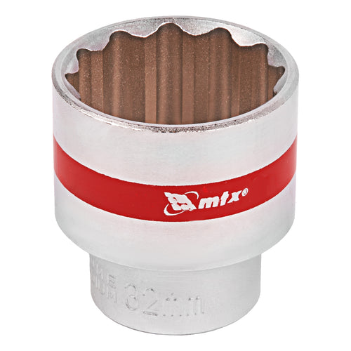Вложка, 1/2", 32 мм, 12-стенна, CrV, хромирана MTX