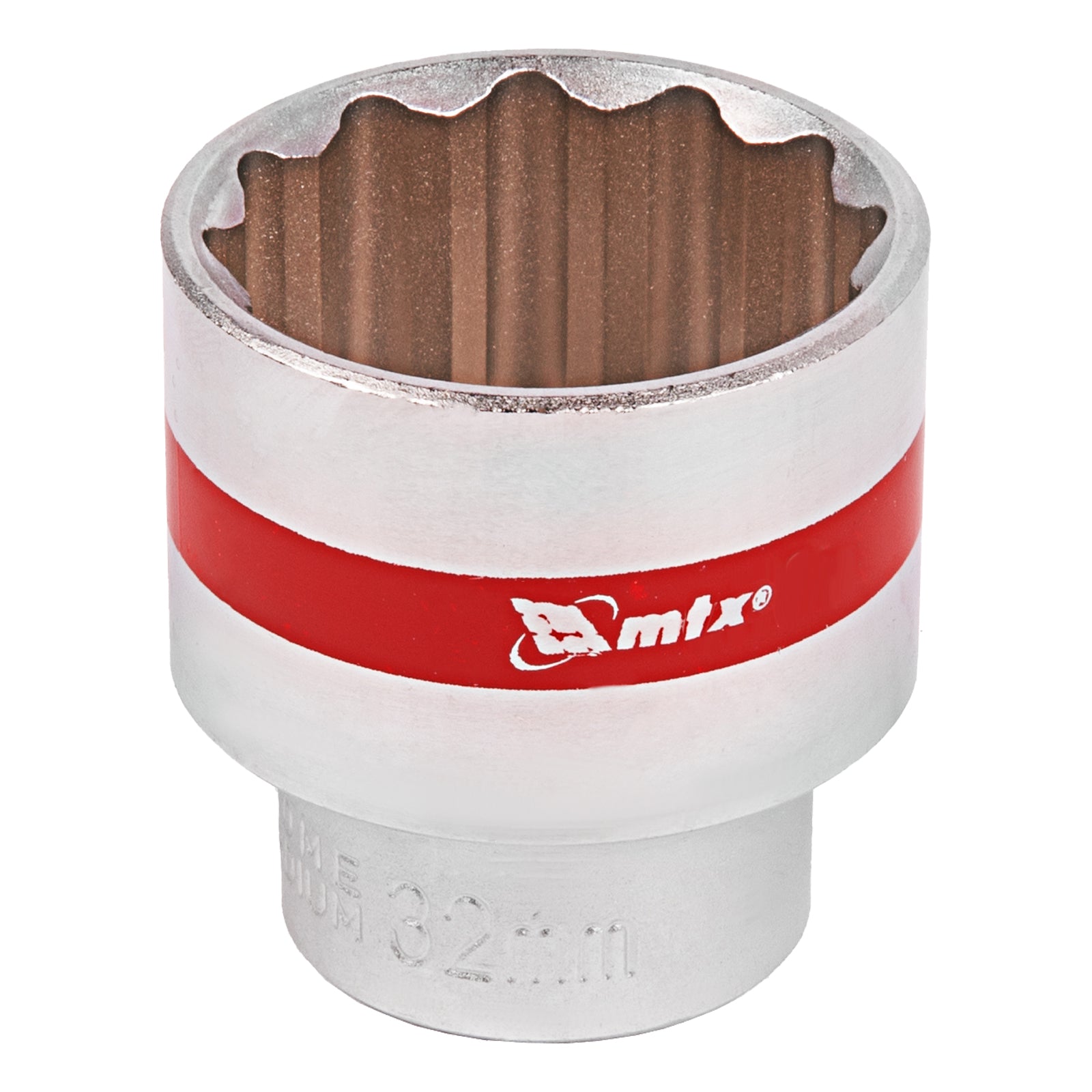 Вложка, 1/2", 32 мм, 12-стенна, CrV, хромирана MTX