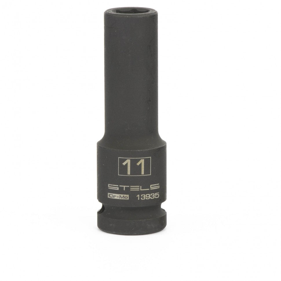 Вложка ударна, удължена, 6-стенна 11 мм, 1/2", CrMo Stels