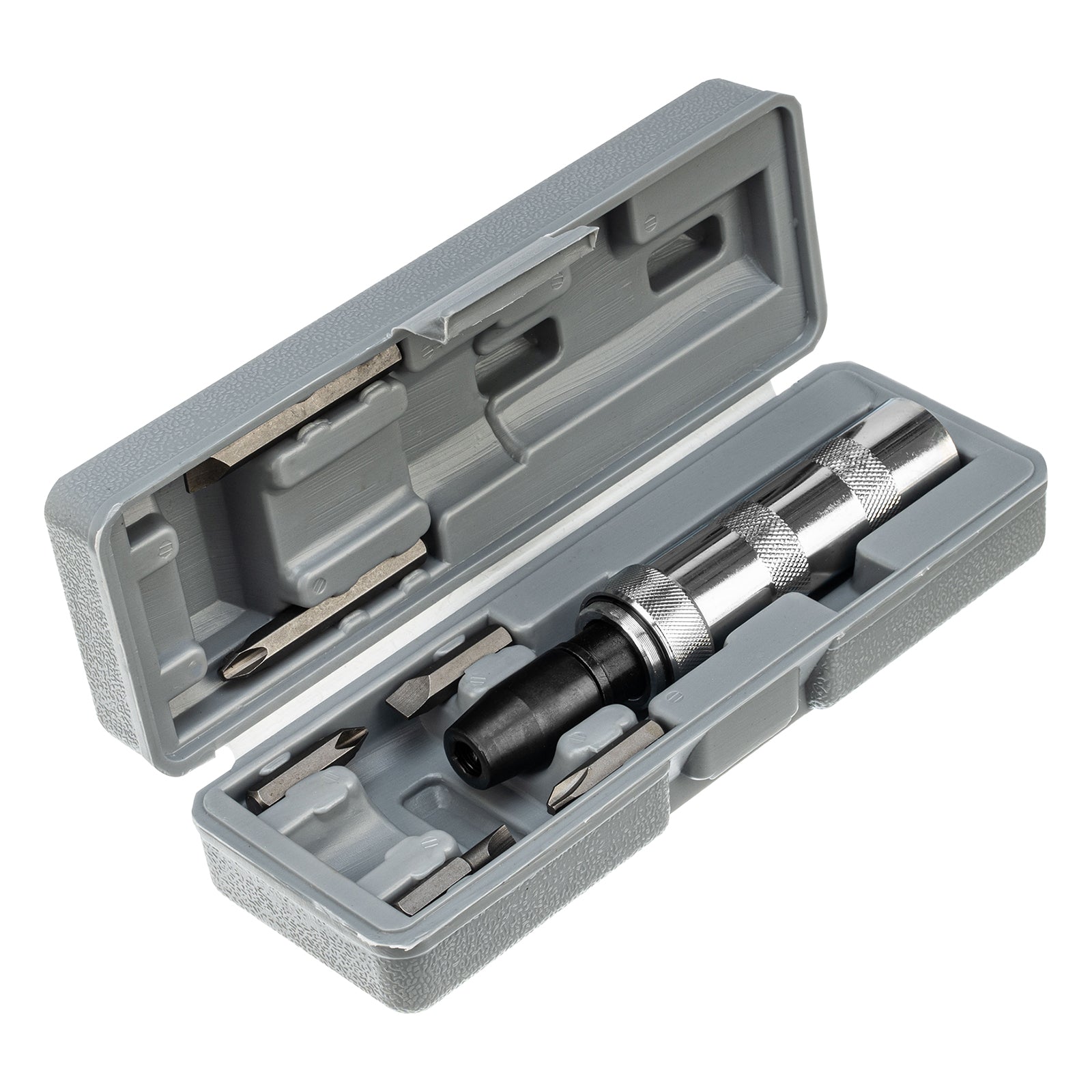 Отвертка ударна 1/2", К-т битове, 6 бр., в пластмасова кутия MTX