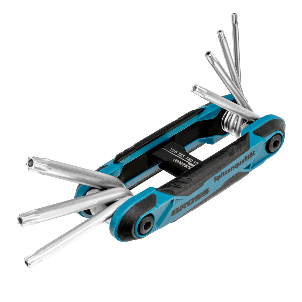 К-т ключове имбусни Tamper-Torx, TT10-TT40, CrV, сгъваеми, 7 бр.Gross