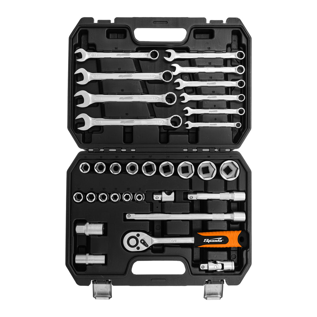 Комплект инструменти, 1/2", CrV, пластмасова кутия 32 бр.// Sparta