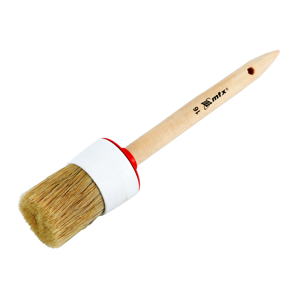 Четка кръгла №16 (55 мм), естествен косъм, дървена дръжка MTX
