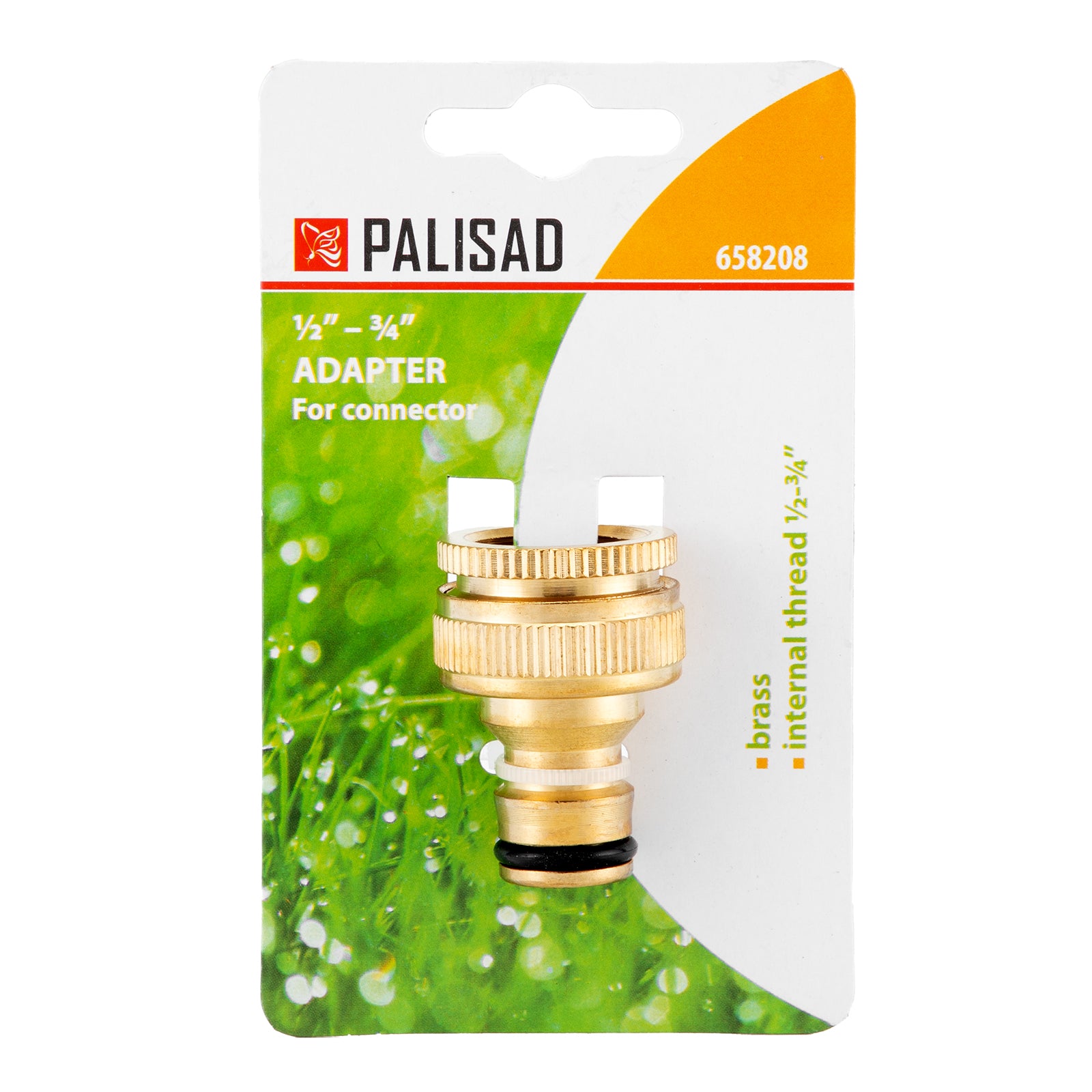 Адаптер за кран, вътрешна резба 1/2"-3/4", месингов Palisad
