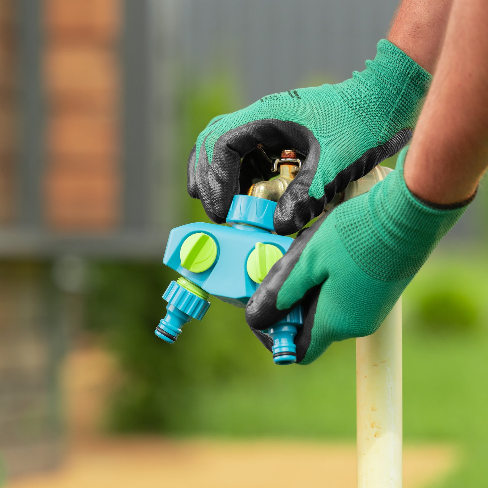 Съединител, двуканален, с вътрешна резба 1/2"-1", LUXE PALISAD