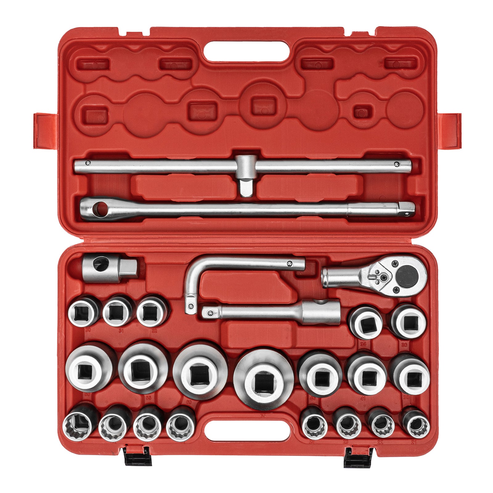 К-т инструменти,  26 части, 3/4"-1", 21-65 мм, пластмасов куфар MTX