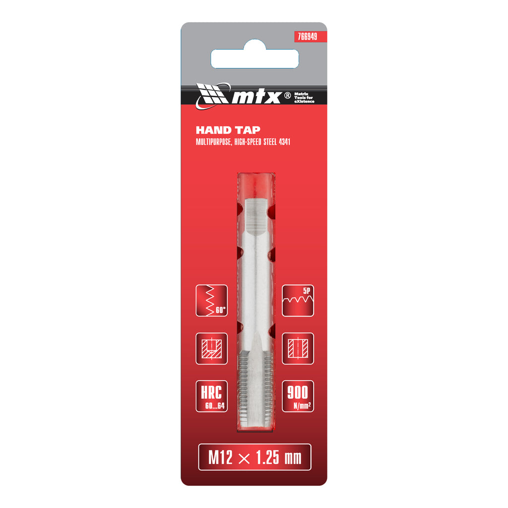 Метчик ръчен М12 х 1,25 мм, HSS MTX