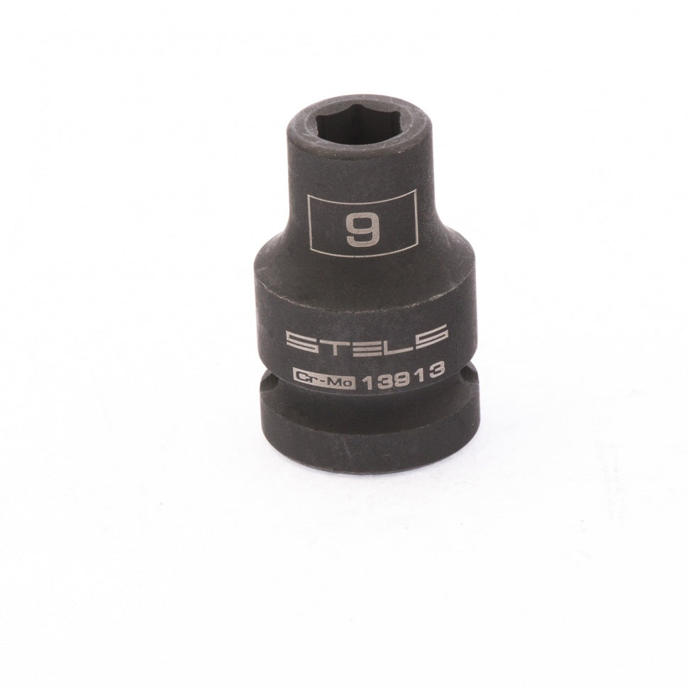 Вложка ударна, 6-стенна 9 мм, 1/2", CrMo  STELS