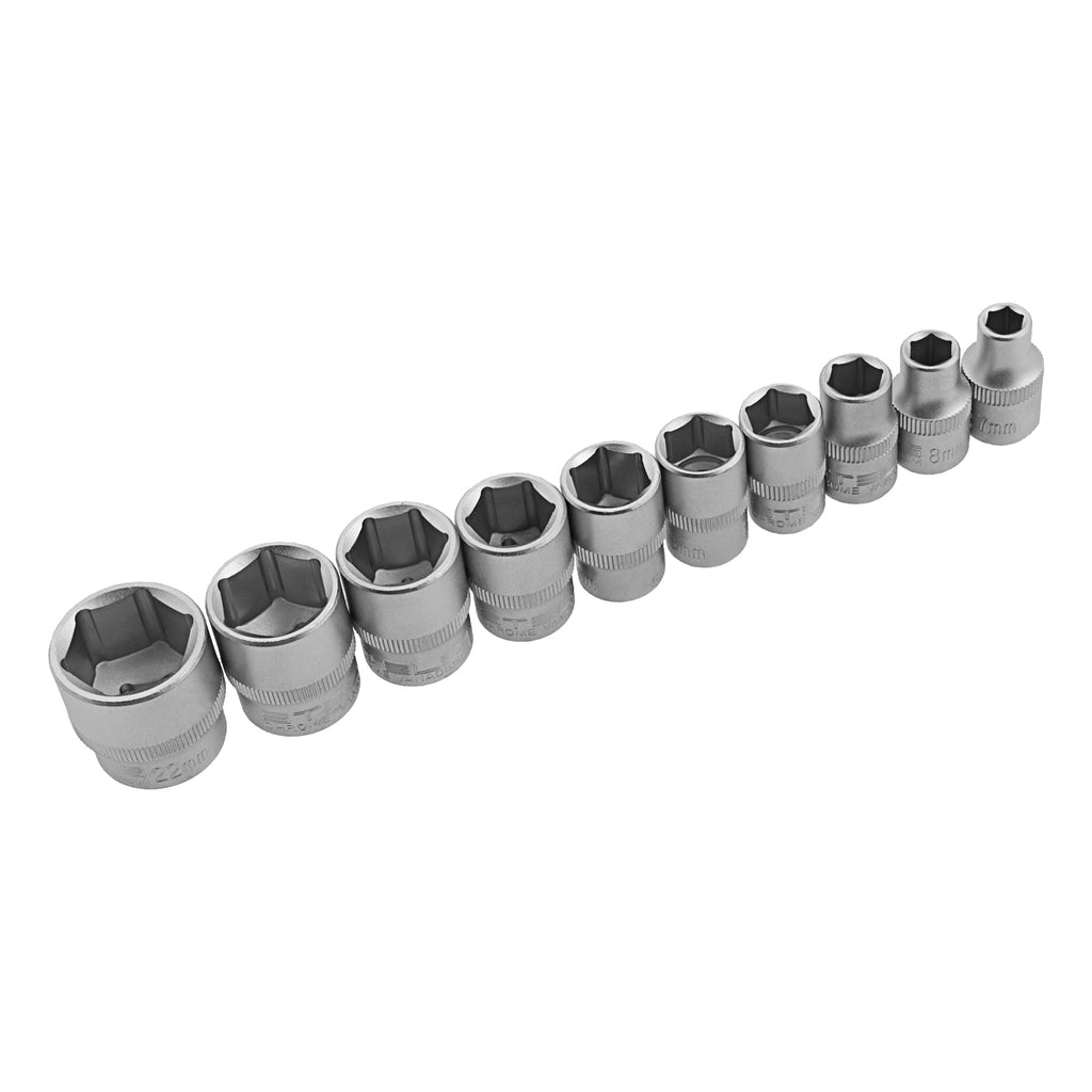 К-т вложки,  3/8", 7 - 22 мм, с тресчотка, CrV, 11 части  STELS